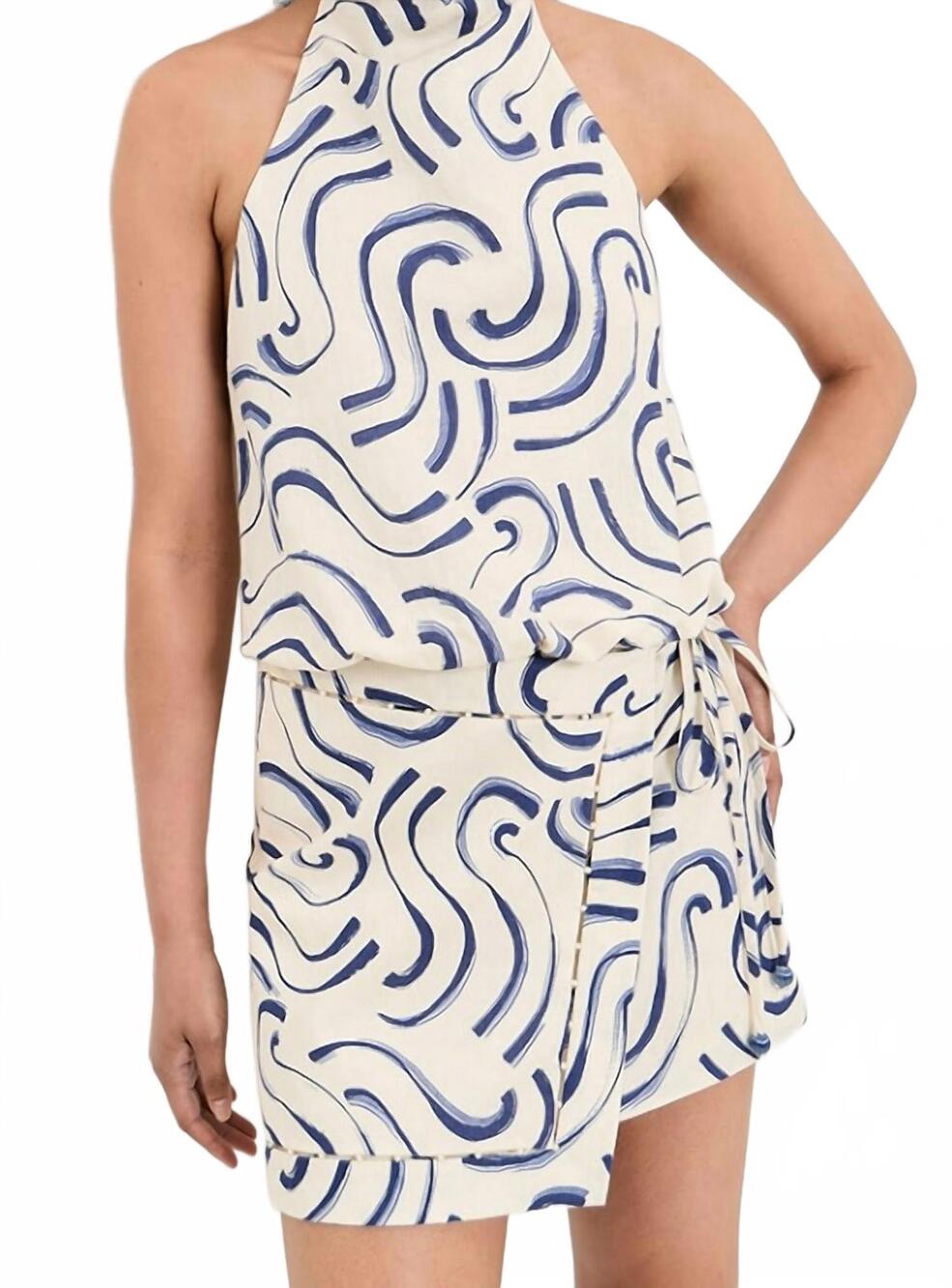NEW ALEXIS sirenza dress in blue wave